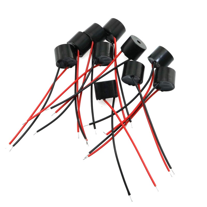 Maxmoral 10pcs DC 12V 85dB Active Buzzer Mini Electronic Buzzers Wired Connector - Image 2